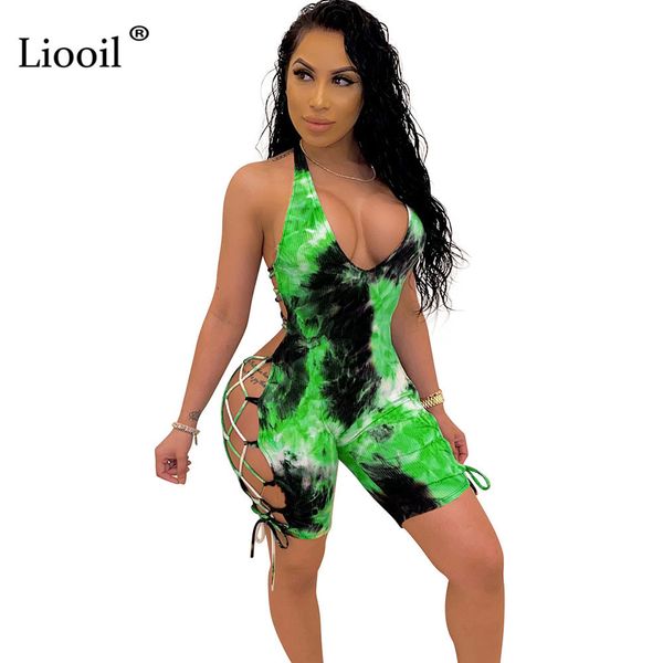 liooil tie dye bandage playsuits backless jumpsuit sleeveless v neck hollow out party club rompers womens jumpsuits shorts t200704, Black;white
liooil tie dye bandage playsuits backless jumpsuit sleeveless v neck hollow out party club rompers womens jumpsuits shorts t200704, Black;white