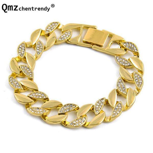 15mm bling rhinestones cuban link chain bracelets hip hop blings cz crystal jewelry men women swristband bangle, Black
15mm bling rhinestones cuban link chain bracelets hip hop blings cz crystal jewelry men women swristband bangle, Black