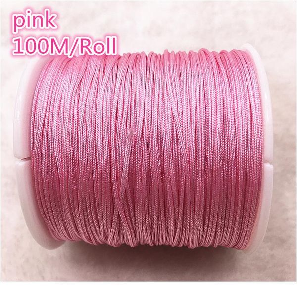 100m/roll 0.8mm pink nylon cord thread chinese knot macrame cord bracelet braided string diy beading thr qylcvp 
100m/roll 0.8mm pink nylon cord thread chinese knot macrame cord bracelet braided string diy beading thr qylcvp