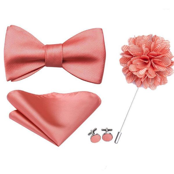 hi-tie luxury men's wedding bow tie set silk peach coral red floral self bowtie brooch cufflinks set classic men's wedding1, Black;gray
hi-tie luxury men's wedding bow tie set silk peach coral red floral self bowtie brooch cufflinks set classic men's wedding1, Black;gray