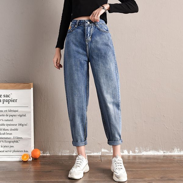 autumn women's harem jeans pants 2020 blue vintage with high waist wide leg ankle length loose lqxlsa 1929 y1214
autumn women's harem jeans pants 2020 blue vintage with high waist wide leg ankle length loose lqxlsa 1929 y1214
