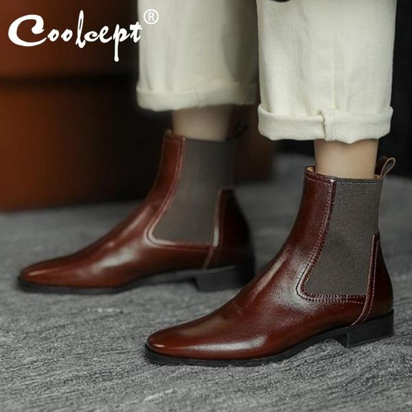 coolcept genuine leather woman ankle boots retor thick heel winter shoes woman warm office lady short boot footwear size 34-39, Black
coolcept genuine leather woman ankle boots retor thick heel winter shoes woman warm office lady short boot footwear size 34-39, Black