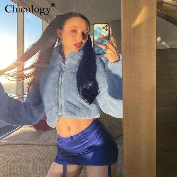 chicology zip up fur turn down collar jacket crop long sleeve 2020 autumn winter clothes women windbreak y2k velvet coat, Black;brown
chicology zip up fur turn down collar jacket crop long sleeve 2020 autumn winter clothes women windbreak y2k velvet coat, Black;brown