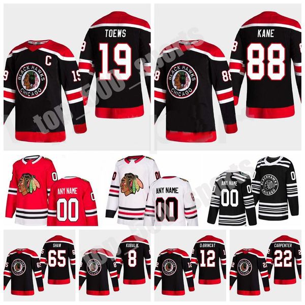 2021 reverse retro chicago blackhawks 19 jonathan toews 88 patrick kane jersey hockey 77 kirby dach 12 alex debrincat 8 dominik kubalik, Black;red
2021 reverse retro chicago blackhawks 19 jonathan toews 88 patrick kane jersey hockey 77 kirby dach 12 alex debrincat 8 dominik kubalik, Black;red