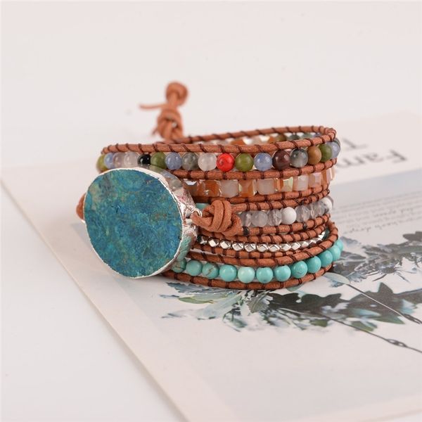 latest - 5x leather wrap beaded bracelet huge oceanstone bracelet, boho chic jewelry, bohemian bracelet valentine's gift y200108, Golden;silver
latest - 5x leather wrap beaded bracelet huge oceanstone bracelet, boho chic jewelry, bohemian bracelet valentine's gift y200108, Golden;silver