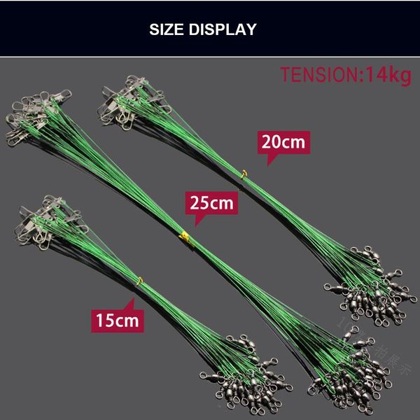 20pcs/lot fishing lure line trace wire leader swivel tackle spinner shark 15/20/28cm fishing cord rope leader trace swivel bbyzyn
20pcs/lot fishing lure line trace wire leader swivel tackle spinner shark 15/20/28cm fishing cord rope leader trace swivel bbyzyn