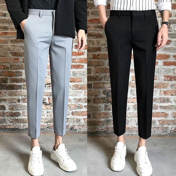 2020 spring summer men's slim formal trousers men's loose straight suit pants feet korean version of the trend pants l821, White;black
2020 spring summer men's slim formal trousers men's loose straight suit pants feet korean version of the trend pants l821, White;black