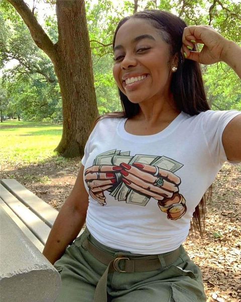 neck casaul womens clothing summer womens designer tshirts count money printed solid color short sleeve crew, White
neck casaul womens clothing summer womens designer tshirts count money printed solid color short sleeve crew, White