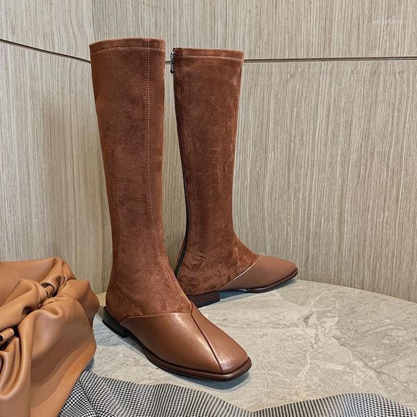 women's boots stovepipe high boots mid-tube thick heel low heel rider color matching socks zipper women's shoes1, Black
women's boots stovepipe high boots mid-tube thick heel low heel rider color matching socks zipper women's shoes1, Black