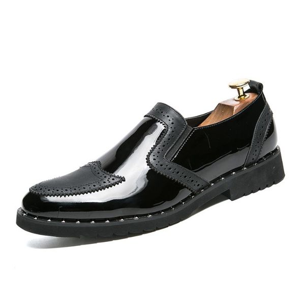 2021 platform causal shoes for men brogue patent leather shoes man lace up oxford dress elevator formal club party shoes, Black
2021 platform causal shoes for men brogue patent leather shoes man lace up oxford dress elevator formal club party shoes, Black