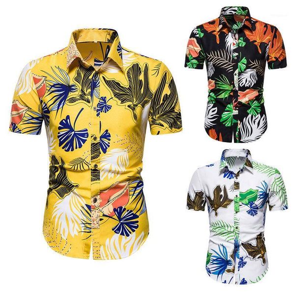 men's new summer creative personalized fashion business casual short sleeve printed shirt holiday hawaii shirt men1, White;black
men's new summer creative personalized fashion business casual short sleeve printed shirt holiday hawaii shirt men1, White;black