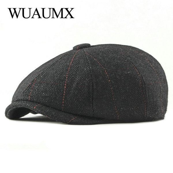 sboy hats wuaumx retro caps men octagonal black british painters autumn winter berets herringbone flat gavroche, Blue;gray 
sboy hats wuaumx retro caps men octagonal black british painters autumn winter berets herringbone flat gavroche, Blue;gray