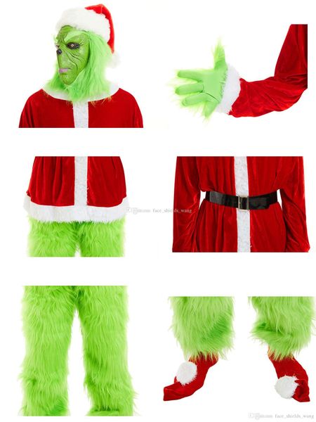 men mr santa claus christmas the grinch red and green partyss performance outfit cosplay costume for christmas
men mr santa claus christmas the grinch red and green partyss performance outfit cosplay costume for christmas