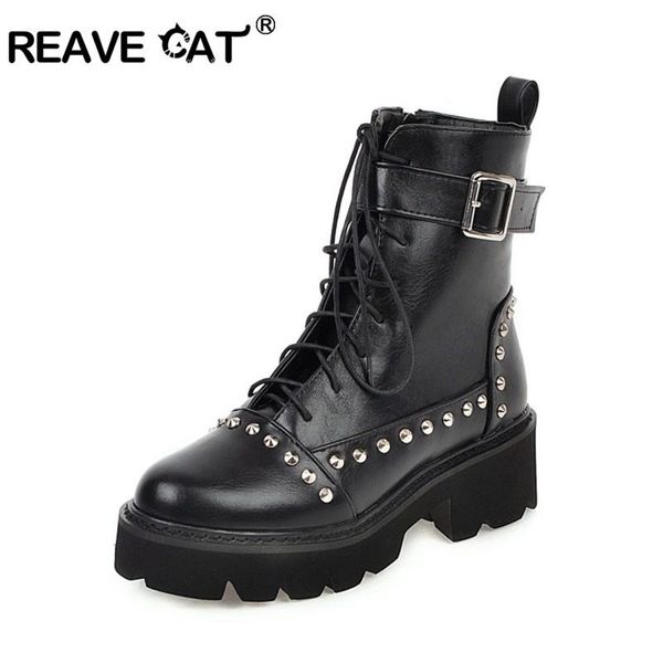 reave cat черные кожаные лодыжки ботинки заклепки женщин кружев на платформе ботинки женщины зима теплые плюшевые каблуки каблуки, Black
reave cat черные кожаные лодыжки ботинки заклепки женщин кружев на платформе ботинки женщины зима теплые плюшевые каблуки каблуки, Black