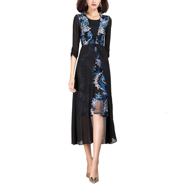 new spring 2 pieces chiffon ensemble *sleeveless dress combining women's clothes 6m6z, Black;gray
new spring 2 pieces chiffon ensemble *sleeveless dress combining women's clothes 6m6z, Black;gray