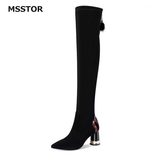 boots mixed colors knee high women fur concise party slip-on heel pointed toe black shoes thick heel1
boots mixed colors knee high women fur concise party slip-on heel pointed toe black shoes thick heel1