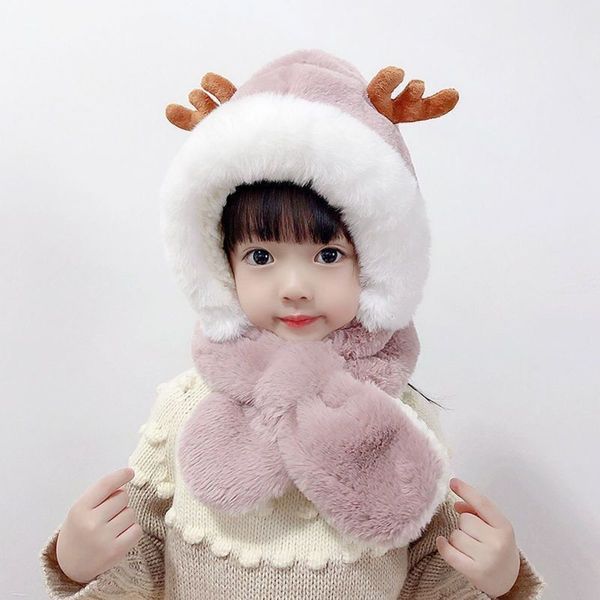 veet new thickened cartoon children's antler scarf integrated cold proof and warm cute baby hat, Red;brown
veet new thickened cartoon children's antler scarf integrated cold proof and warm cute baby hat, Red;brown