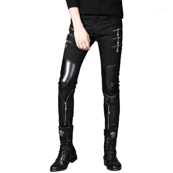 men's pants spring korean style mens black leather faux pu motorcycle skinny personalized zipper rock hombre pencil pants1
men's pants spring korean style mens black leather faux pu motorcycle skinny personalized zipper rock hombre pencil pants1