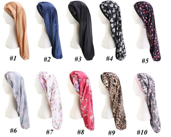 long hair sock cap sleep hat wrap night cap hair care bonnet nightcap women wide band elastic satin hat headcover baggy protect lls270, Blue;gray
long hair sock cap sleep hat wrap night cap hair care bonnet nightcap women wide band elastic satin hat headcover baggy protect lls270, Blue;gray