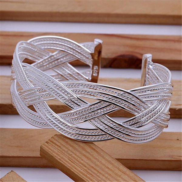 new silver color jewelry fashion women classic weave bangle selling burst models silver jewelry h bbymov, Black
new silver color jewelry fashion women classic weave bangle selling burst models silver jewelry h bbymov, Black