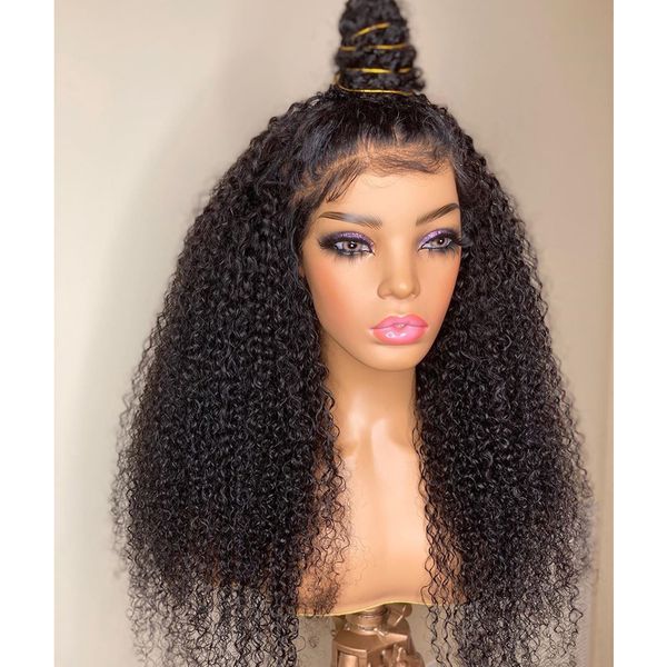 natural looking 180 density kinky curly lace front wig for women black with babyhair preplucked glueless daily cosplay 26 inch long heat res, Black;brown
natural looking 180 density kinky curly lace front wig for women black with babyhair preplucked glueless daily cosplay 26 inch long heat res, Black;brown