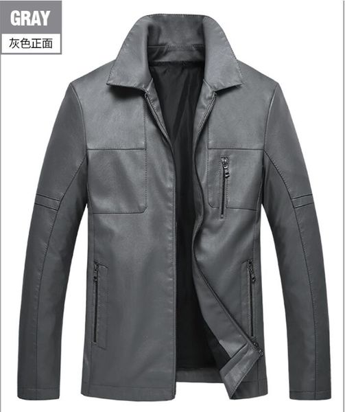 men's leather casual jacket spring and autumn korean trend loose young handsome lapel motorcycle jacket men's clothing 1919, Black
men's leather casual jacket spring and autumn korean trend loose young handsome lapel motorcycle jacket men's clothing 1919, Black