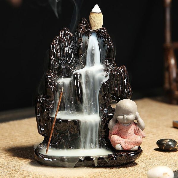 fragrance lamps ceramic little monk smoke waterfall incense burner wierook waterval mountain lotus stick holder office home decor
fragrance lamps ceramic little monk smoke waterfall incense burner wierook waterval mountain lotus stick holder office home decor