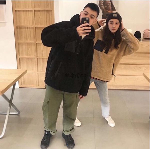 men and women rest half zipper lamb wool hooded jacket plus fleece sweater polar fleece couple jacket ing, Black;brown
men and women rest half zipper lamb wool hooded jacket plus fleece sweater polar fleece couple jacket ing, Black;brown