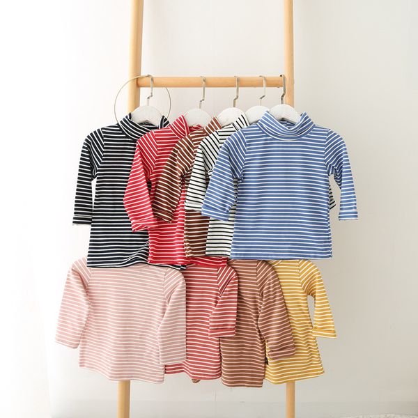 children boy girl t-shirt spring autumn long sleeve turtleneck striped cotton basic shirt tee underwear blouse clothes y0121, Blue
children boy girl t-shirt spring autumn long sleeve turtleneck striped cotton basic shirt tee underwear blouse clothes y0121, Blue