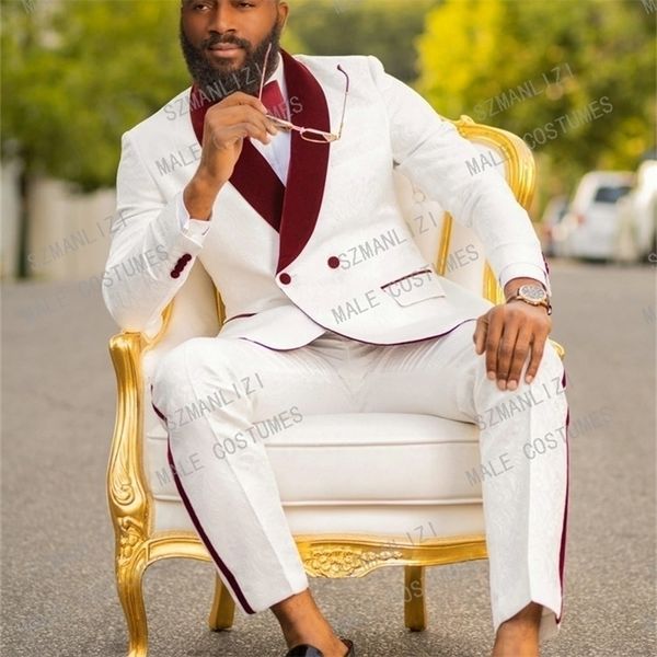 double breasted suit latest coat pant designs white floral tuxedo burgundy lapel party dress groom suit men suit for wedding 201106, White;black
double breasted suit latest coat pant designs white floral tuxedo burgundy lapel party dress groom suit men suit for wedding 201106, White;black