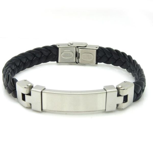 unique designer 316l stainless steel bracelets & bangles mens gift black leather knitted button clasp bracelet men jewelry, Golden;silver
unique designer 316l stainless steel bracelets & bangles mens gift black leather knitted button clasp bracelet men jewelry, Golden;silver