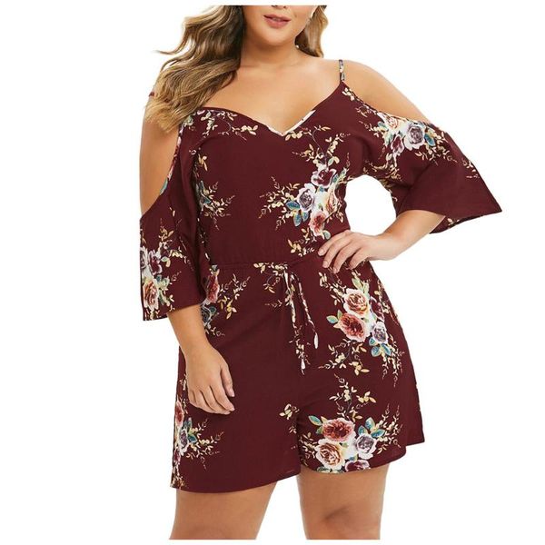 women's jumpsuits & rompers 38# women summer beach plus size ladies v-neck off shouder camis short sleeve printed jumpsuit bodysuit, Black;white
women's jumpsuits & rompers 38# women summer beach plus size ladies v-neck off shouder camis short sleeve printed jumpsuit bodysuit, Black;white