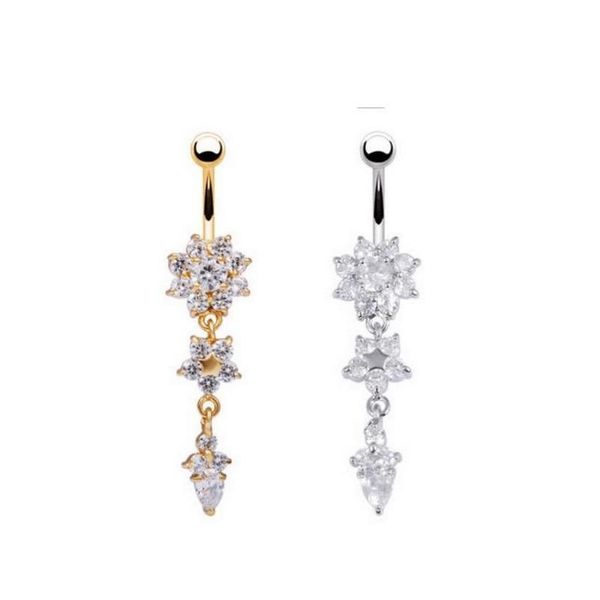 new gold zircon crystal navel ring fashion women girls body jewelry piercing belly button rings ddomp, Silver
new gold zircon crystal navel ring fashion women girls body jewelry piercing belly button rings ddomp, Silver