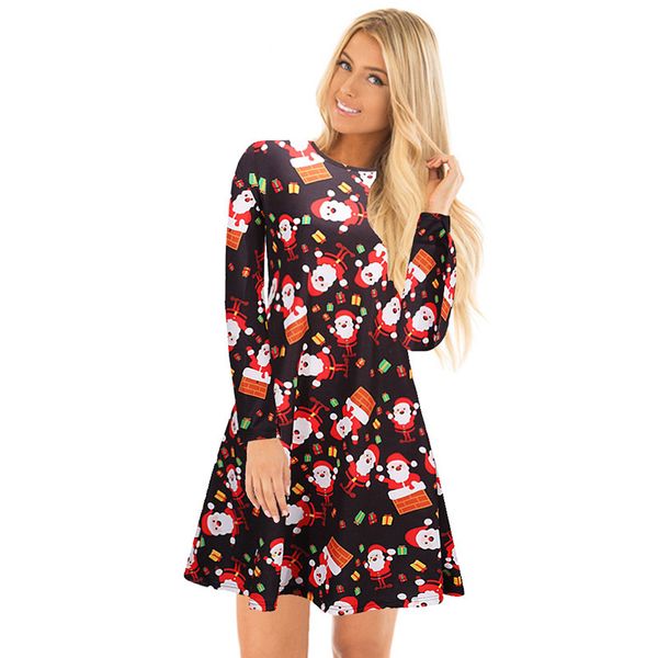 women's autumn and winter, new products, christmas, ladies, cartoon, santa claus, printed dress, Black;pink
women's autumn and winter, new products, christmas, ladies, cartoon, santa claus, printed dress, Black;pink