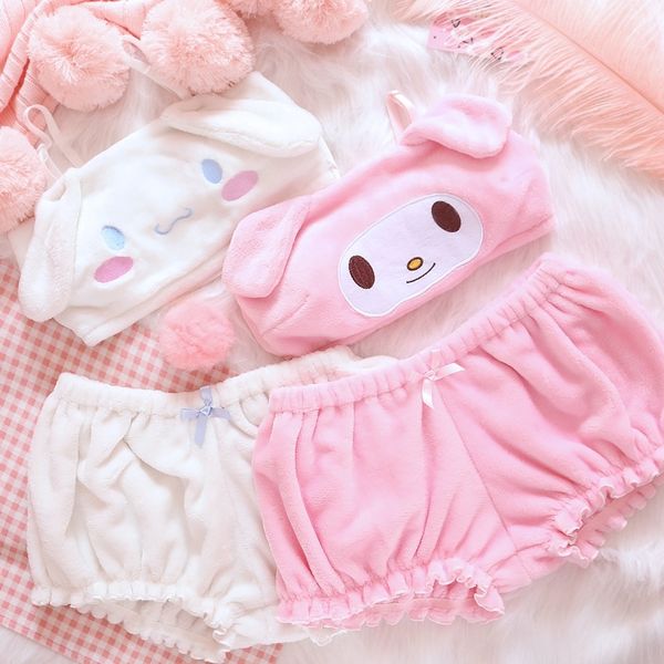 ojbk pink and white kwaii velvet tube and panties set for girls adorable underwear anime long ear doggy bra and bloomers 201202, Red;black
ojbk pink and white kwaii velvet tube and panties set for girls adorable underwear anime long ear doggy bra and bloomers 201202, Red;black