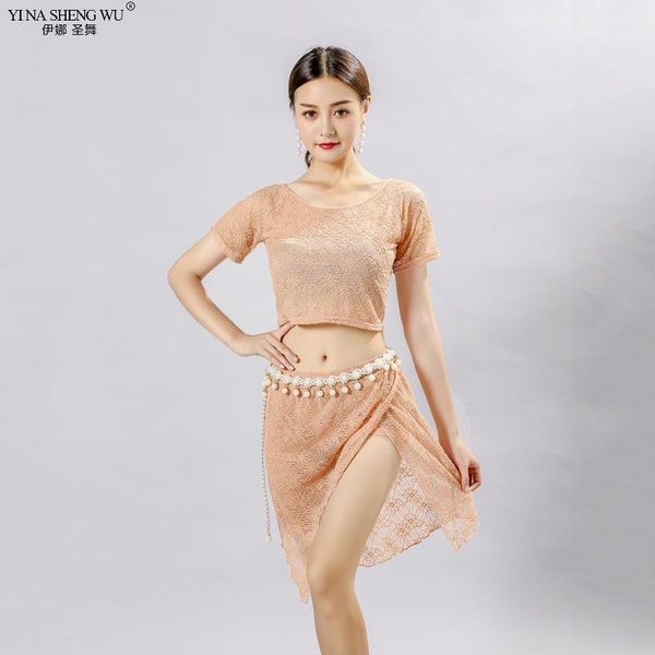 stage wear belly dance costume 2pcs set skirt split oriental bellydance practice women1, Black;red
stage wear belly dance costume 2pcs set skirt split oriental bellydance practice women1, Black;red