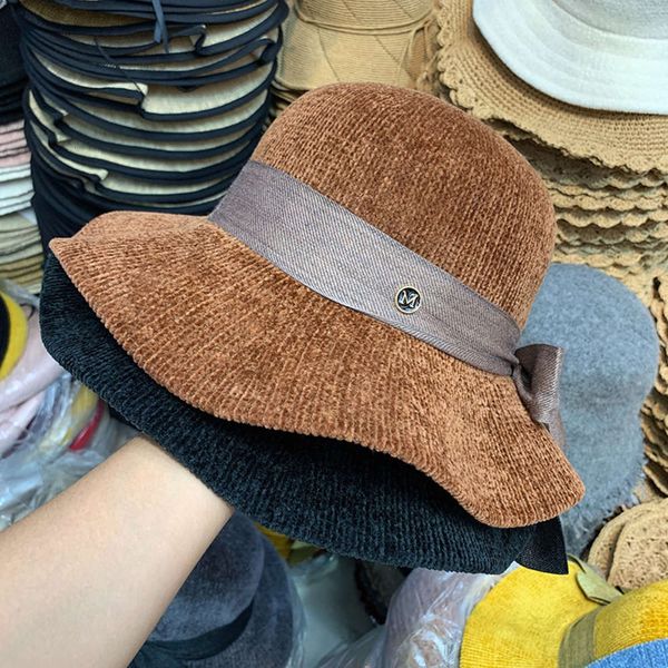 bow super ribbon large chenille big brim women's temperament autumn and winter korean versatile fisherman's hat, Blue;gray
bow super ribbon large chenille big brim women's temperament autumn and winter korean versatile fisherman's hat, Blue;gray