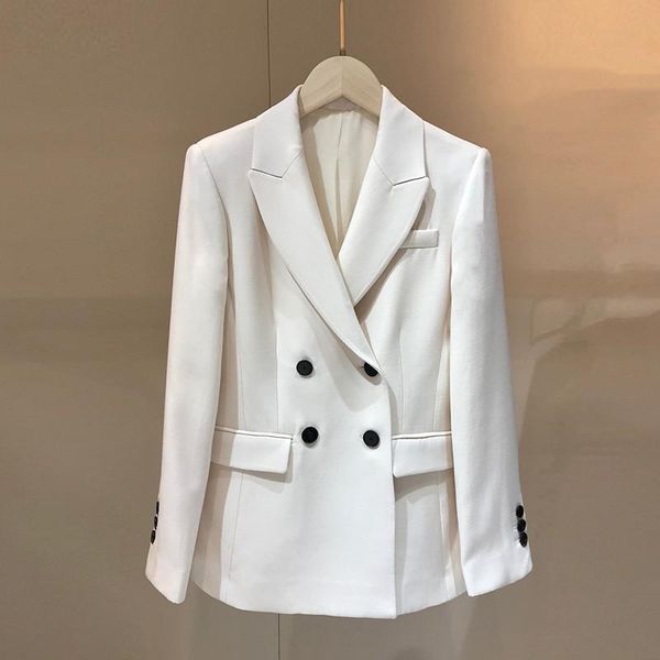 womens designer blazers 2020 autumn new silk wool solid beige long sleeve elegant luxury coats, White;black
womens designer blazers 2020 autumn new silk wool solid beige long sleeve elegant luxury coats, White;black