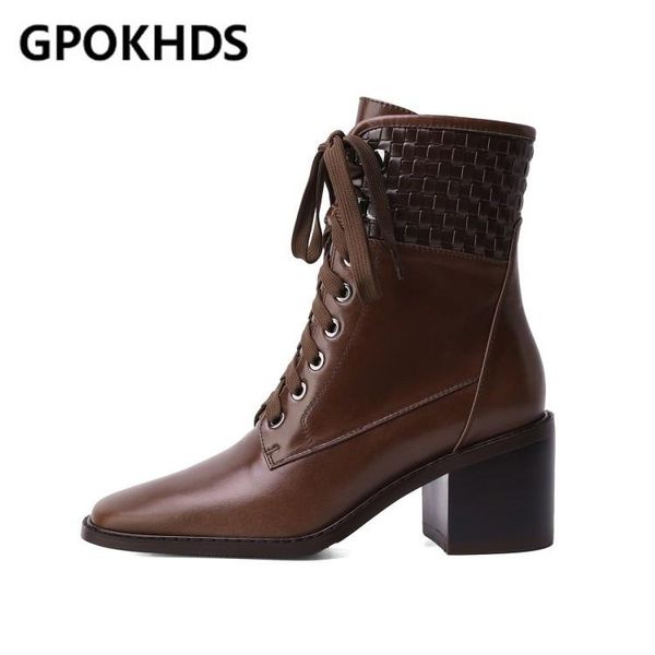 gpokhds 2020 women ankle boots soft cow leather winter short plush lace up square toe high heels checkered french vintage boot, Black
gpokhds 2020 women ankle boots soft cow leather winter short plush lace up square toe high heels checkered french vintage boot, Black