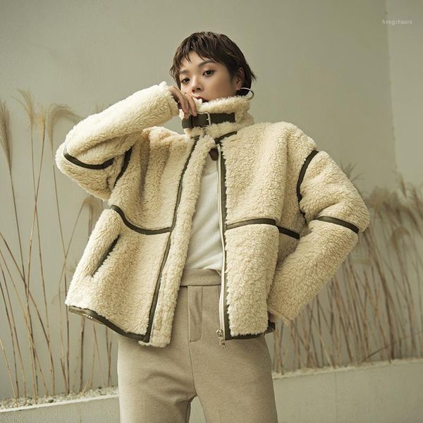 2020 autumn winter women's coat double-face fur loose thick artificial fur three colors long sleeve female jacket1, Black
2020 autumn winter women's coat double-face fur loose thick artificial fur three colors long sleeve female jacket1, Black