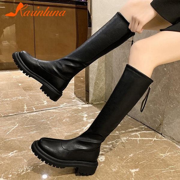 boots 2021 stylish female shoes zip up square thick heels solid mid-calf round toe footwear, Black
boots 2021 stylish female shoes zip up square thick heels solid mid-calf round toe footwear, Black