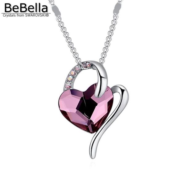 bebella pink love heart pendant necklace with crystals from fashion jewelry for women girls christmas birthday gift, Silver
bebella pink love heart pendant necklace with crystals from fashion jewelry for women girls christmas birthday gift, Silver