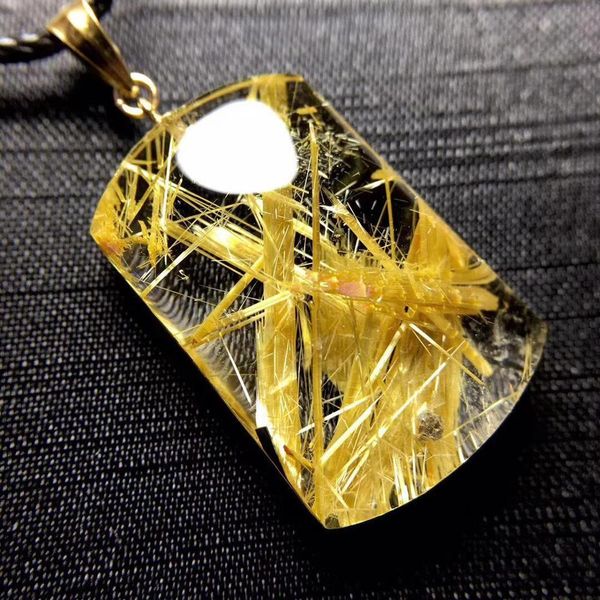 natural certificate of gold rutilated quartz rich 25*16.5*7.4mm crystal rectangle fashion pendant jewelry aaaaaaa k9mn, Silver
natural certificate of gold rutilated quartz rich 25*16.5*7.4mm crystal rectangle fashion pendant jewelry aaaaaaa k9mn, Silver