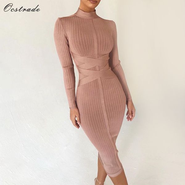 ocstrade bodycon dress 2020 nude turtleneck rayon long sleeve bandage dress ribbed womens midi bandage dress lj200820, Black;gray
ocstrade bodycon dress 2020 nude turtleneck rayon long sleeve bandage dress ribbed womens midi bandage dress lj200820, Black;gray