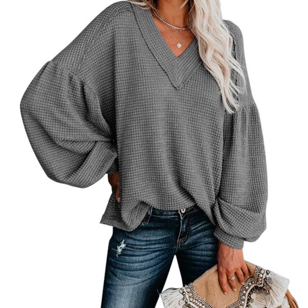 spring autumn women loose sweater v neck lantern long sleeve solid color office ladies pullover knitwear, White;black
spring autumn women loose sweater v neck lantern long sleeve solid color office ladies pullover knitwear, White;black