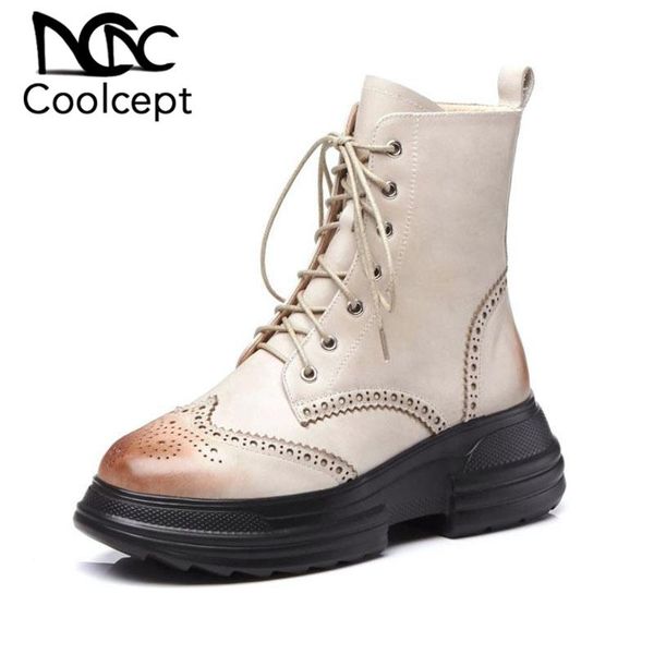 coolcept 2020 genuine leather fashion thick bottom winter boots ankle boots female daily botas footwear size 34-39, Black
coolcept 2020 genuine leather fashion thick bottom winter boots ankle boots female daily botas footwear size 34-39, Black