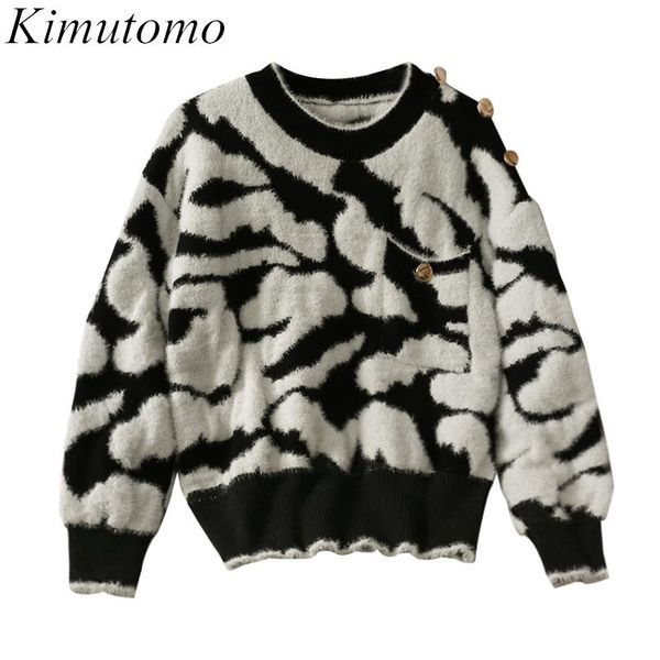 women's sweaters kimutomo women cow pattern sweater spring autumn chic korean female o-neck colorblock buttons batwing sleeve pullovers, White;black
women's sweaters kimutomo women cow pattern sweater spring autumn chic korean female o-neck colorblock buttons batwing sleeve pullovers, White;black