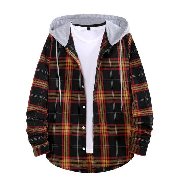 men's jackets winter fleece men thick warm hooded coats cotton casual plaid flannel shirts single breasted wool, Black;brown
men's jackets winter fleece men thick warm hooded coats cotton casual plaid flannel shirts single breasted wool, Black;brown