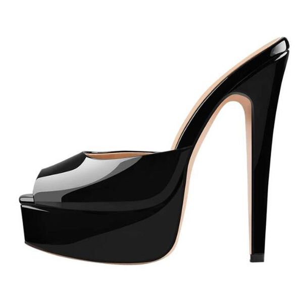 mkkhou leather sandals women 2020 new black patent leather fish mouth high-heel slippers 16cm super high heel slippers women
mkkhou leather sandals women 2020 new black patent leather fish mouth high-heel slippers 16cm super high heel slippers women