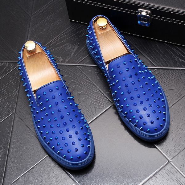 style of korean casual punk men night club dressed in genuine shoes sliding into breathable shoe leather loafers sje0, Black
style of korean casual punk men night club dressed in genuine shoes sliding into breathable shoe leather loafers sje0, Black